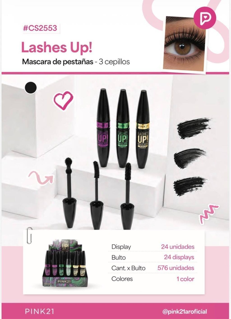 Mascara de pestañas LASH UP! PINK 21