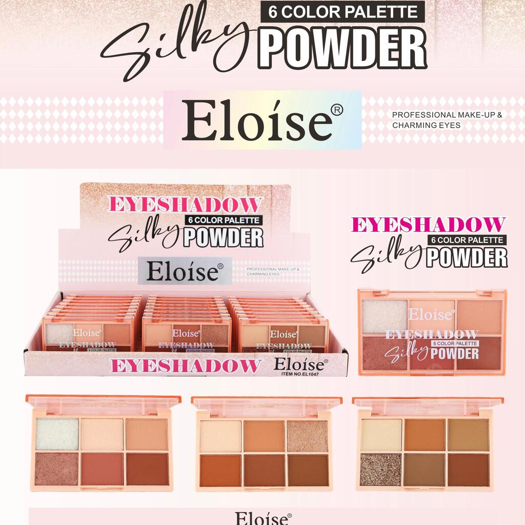 Sombra para ojos SILKY POWER x6 colores ELOISE