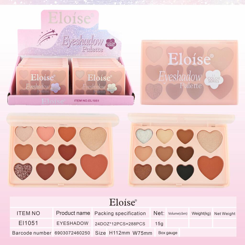 Sombra para ojos CORAZON x11 colores ELOISE