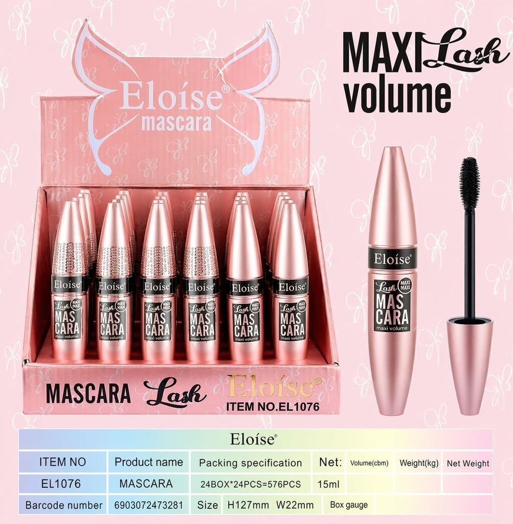 Mascara de pestañas LASH MASCARA EXTRA VOLUMEN ELOISE