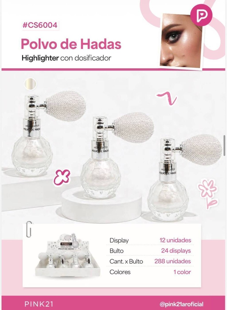 [PL-487429] Polvo de hadas DIAMANTE PINK 21