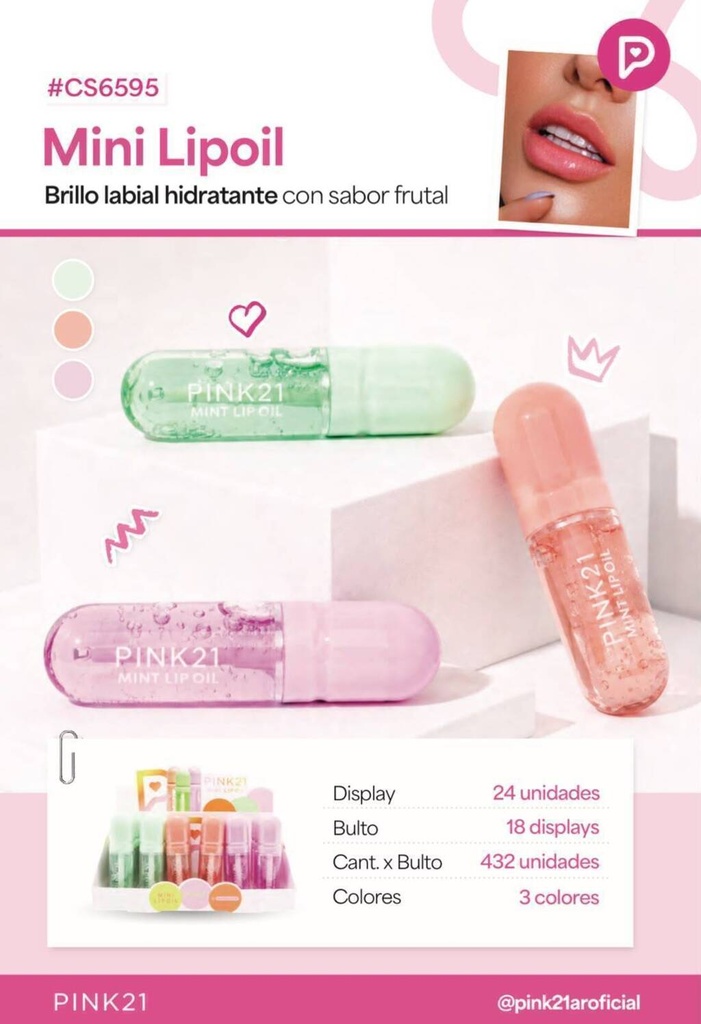 Mini lip oil TAPA PASTEL PINK 21