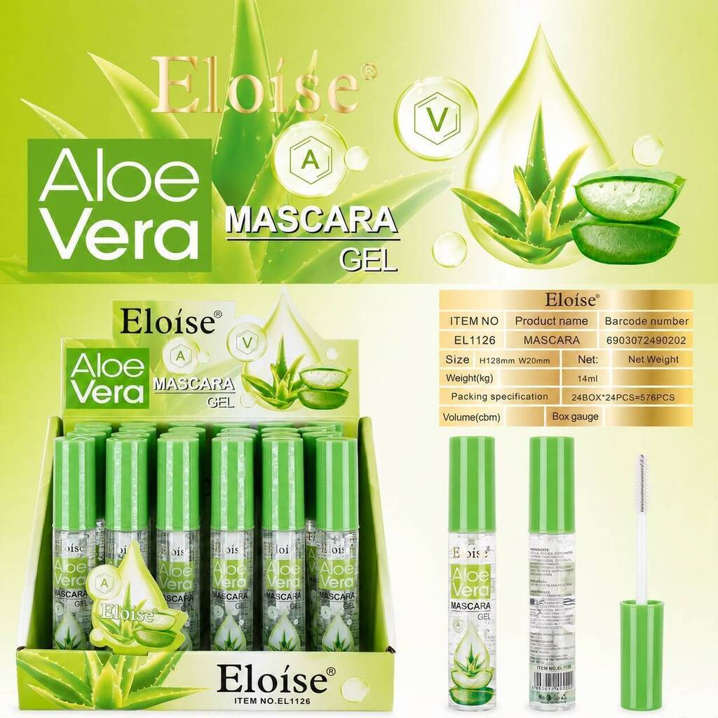 Mascara de pestañas transparente GEL ALOE VERA ELOISE