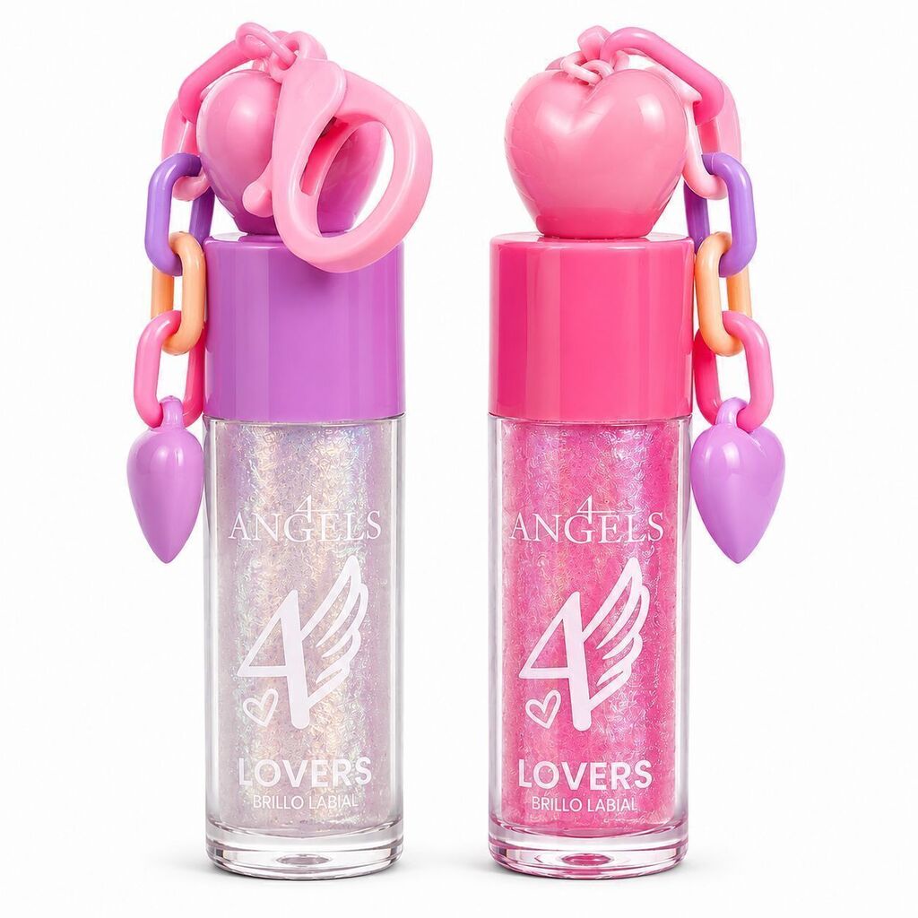 Lip gloss LOVERS CON LLAVERO 4 ANGELS