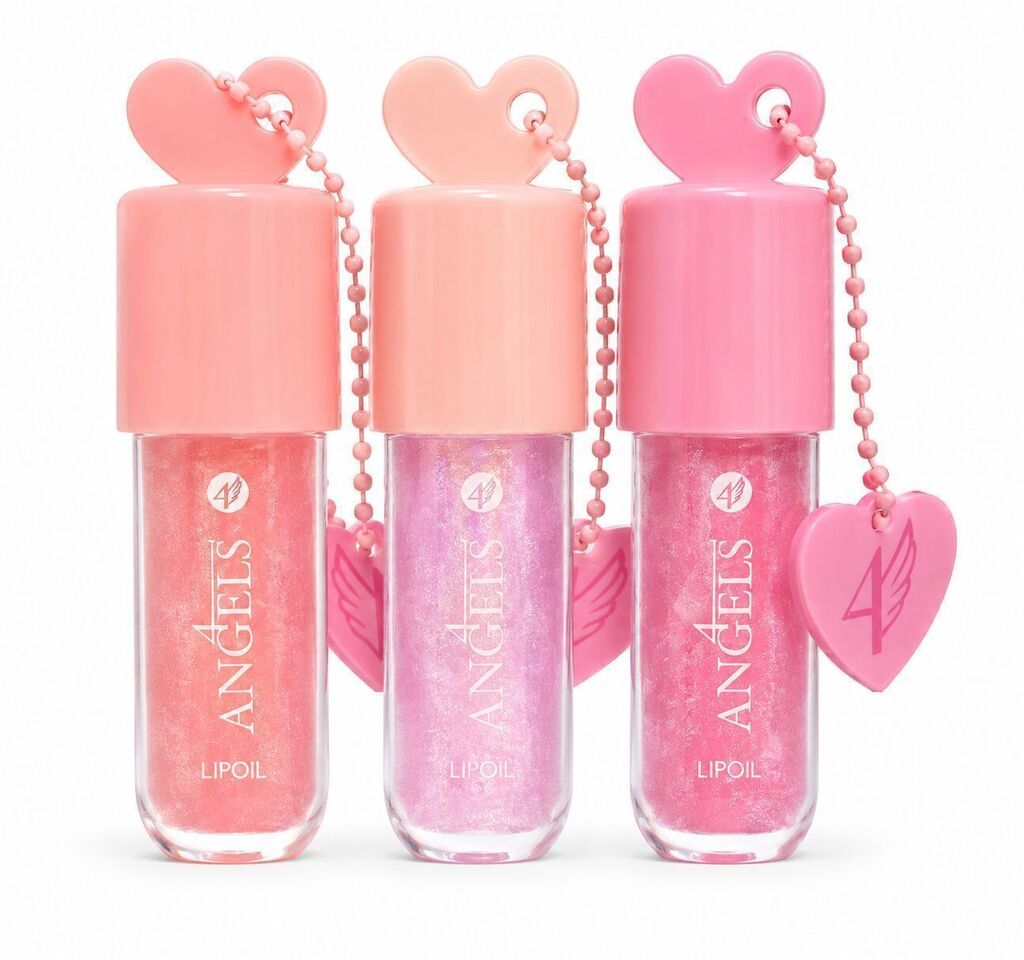 Lip oil glitter CON LLAVERO 4 ANGELS