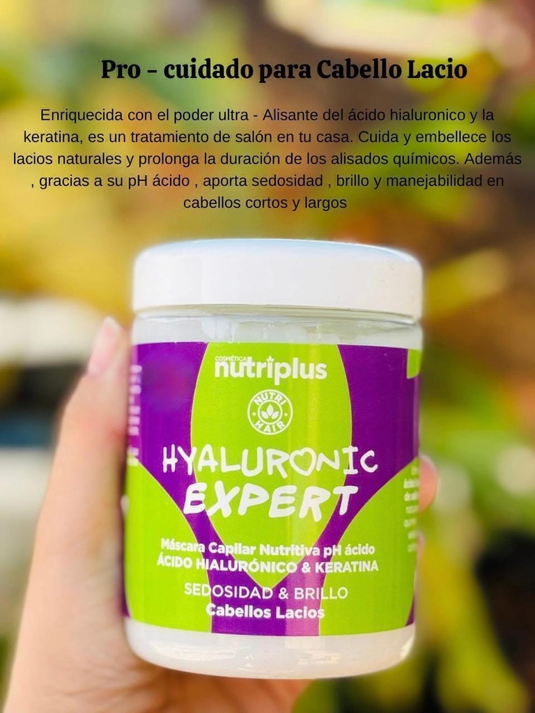 Mascara capilar HYALURONIC EXPERT 300cc NUTRIPLUS