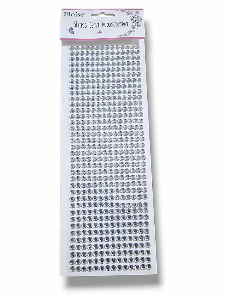 Strass para la cara PLATEADO gema GRANDE ELOISE