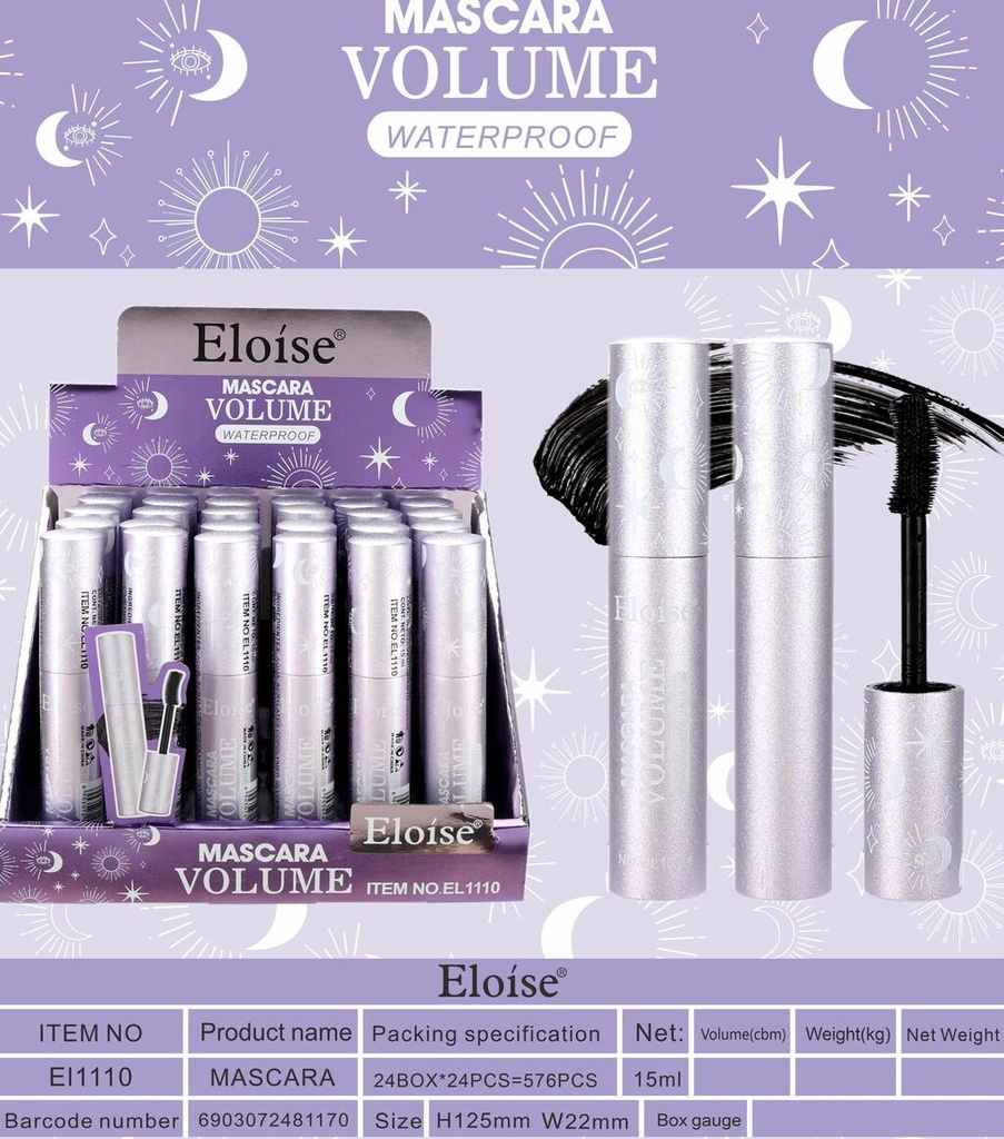 Mascara de pestañas VOLUME WATERPROOF ELOISE