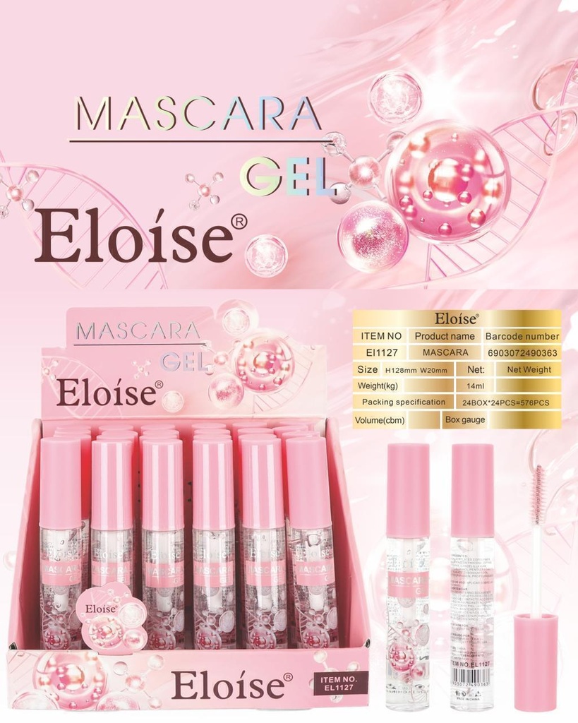 Mascara de pestañas transparente GEL ROSA