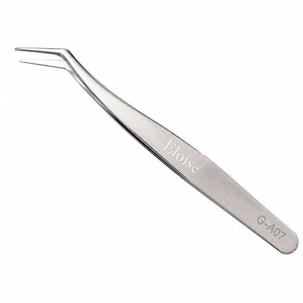 [PL-G-A07] Pinza para pestañas PLATEADA CURVA L ELOISE