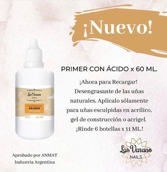 Primer con acido 60ml LAS VARANO