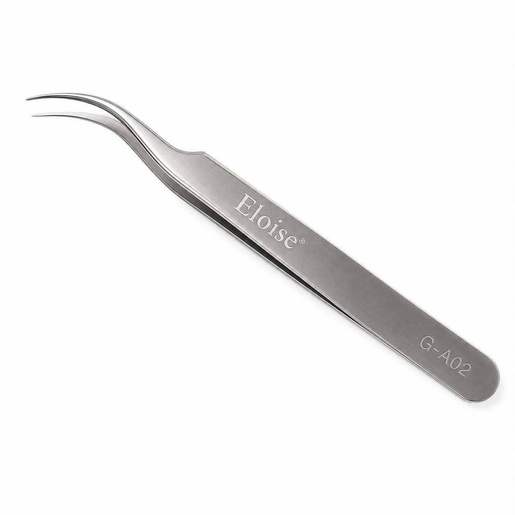 [PL-919027] Pinzas de pestañas PLATEADA CURVA ELOISE