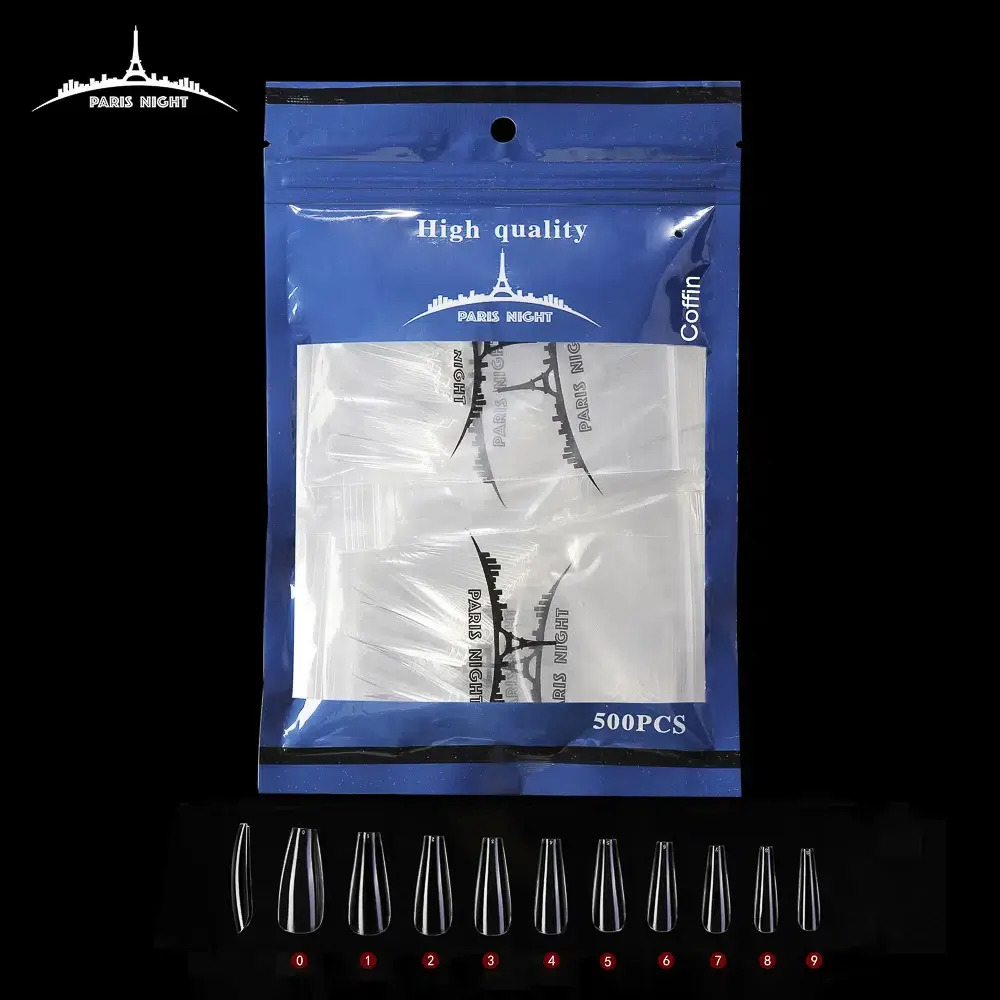 Tips soft gel PARIS NIGHT (COFFIN) #PN20851-3 BOLSA AZUL