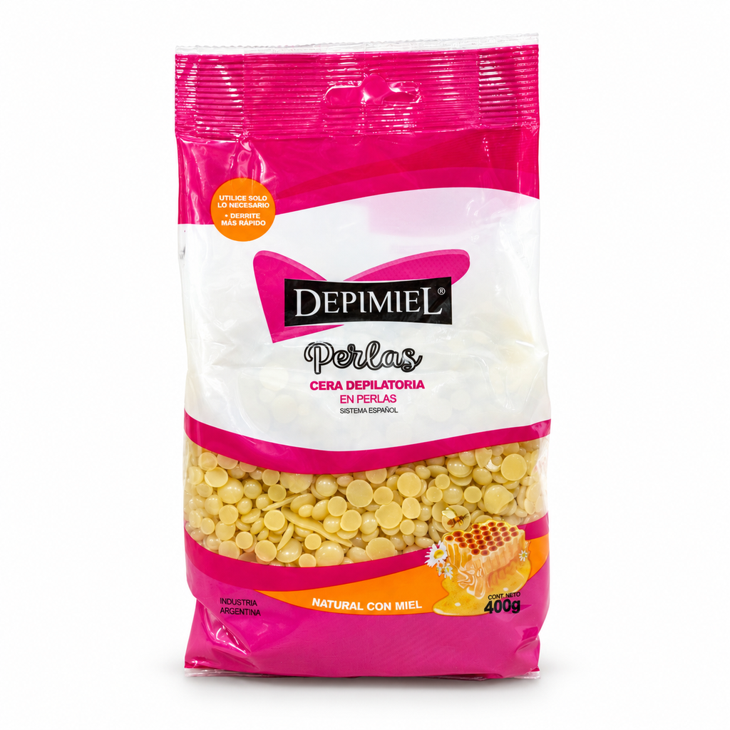 [PS-011181] Cera Depilatoria en perlas Natural con miel sistema español 800g Depimiel