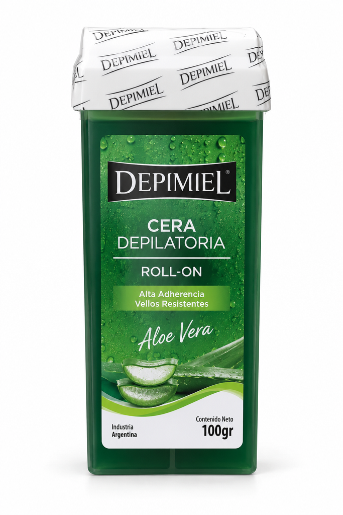 [PS-012232] Cera Depilatoria Roll On Aloe Vera para vellos resistentes 100g Depimiel