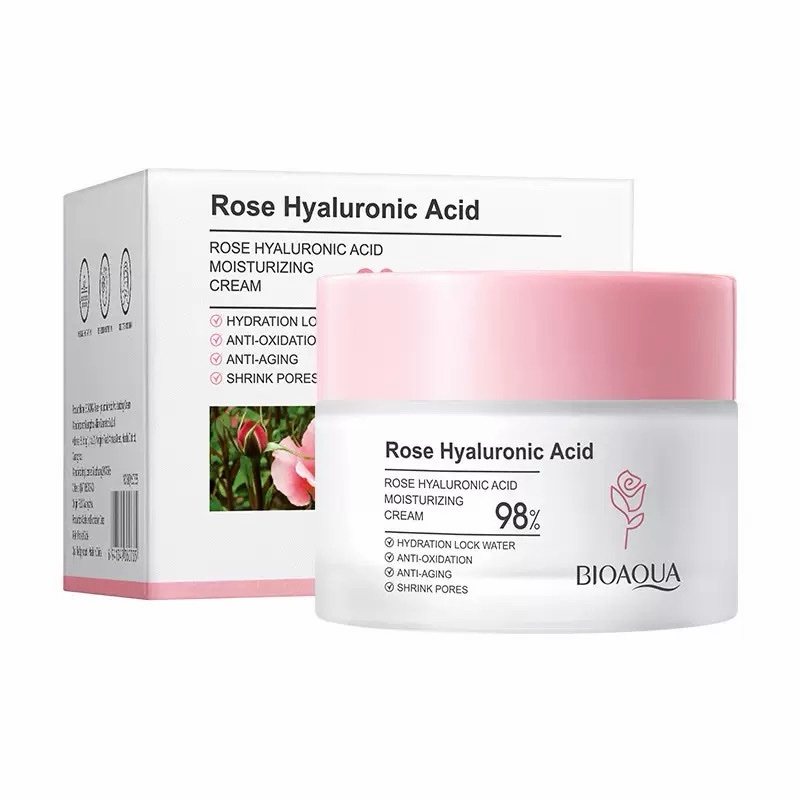 [PS-BQY42613] Crema facial hidratante extracto de rosas con ácido hialuronico 50g Bioaqua
