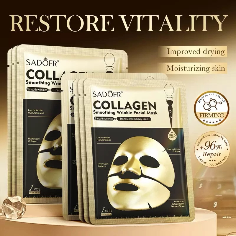 [PS-sd00858] Mascarilla de Colageno Gold hidratante anti arrugas Sadoer__Pack X10