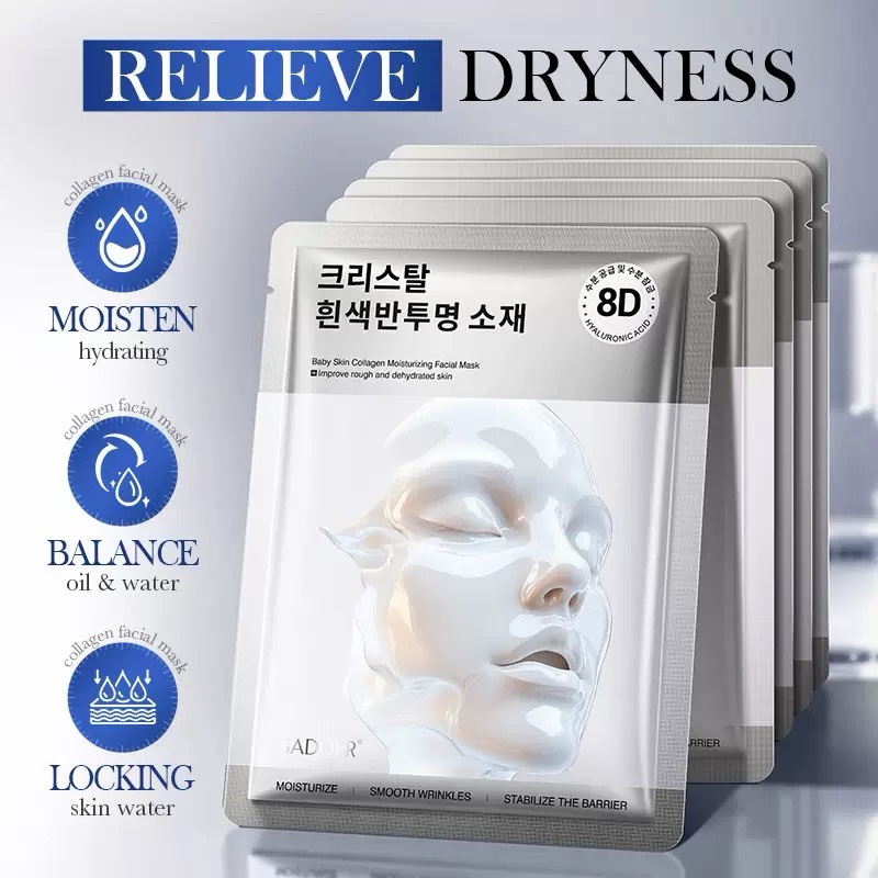 [PS-sd02401] Mascarilla Baby Skin Collagen con acido hialuronico Sadoer__Pack X10