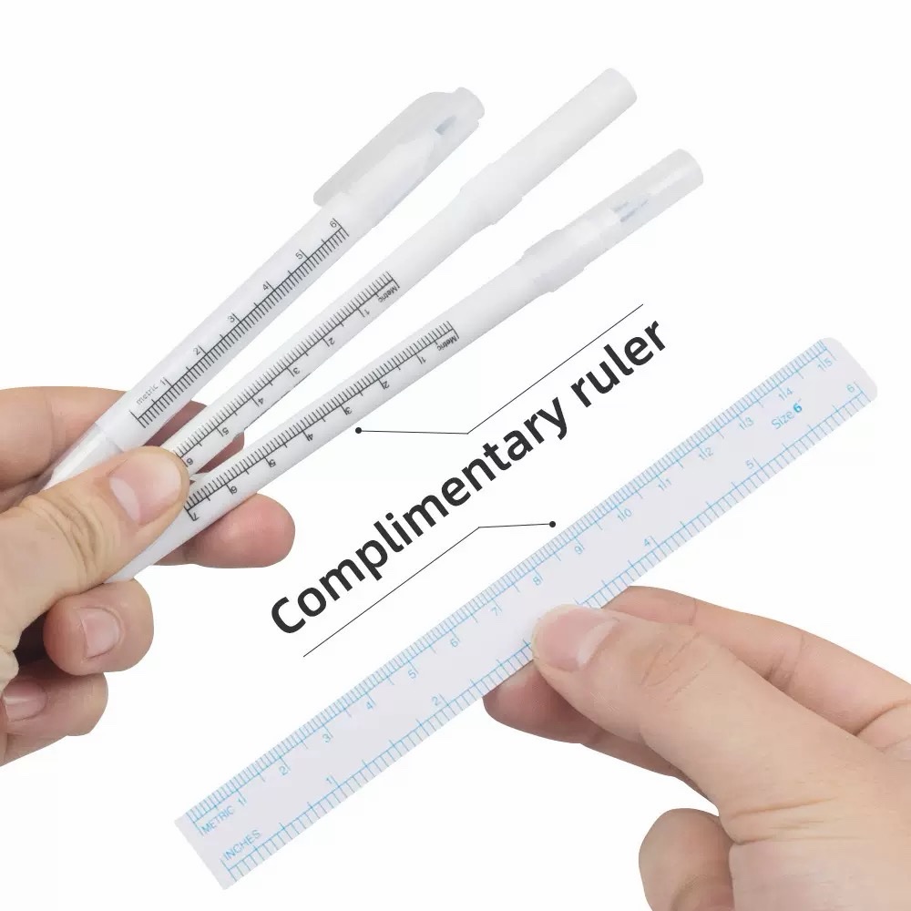 Fibra marcador de cejas Blanco + regla