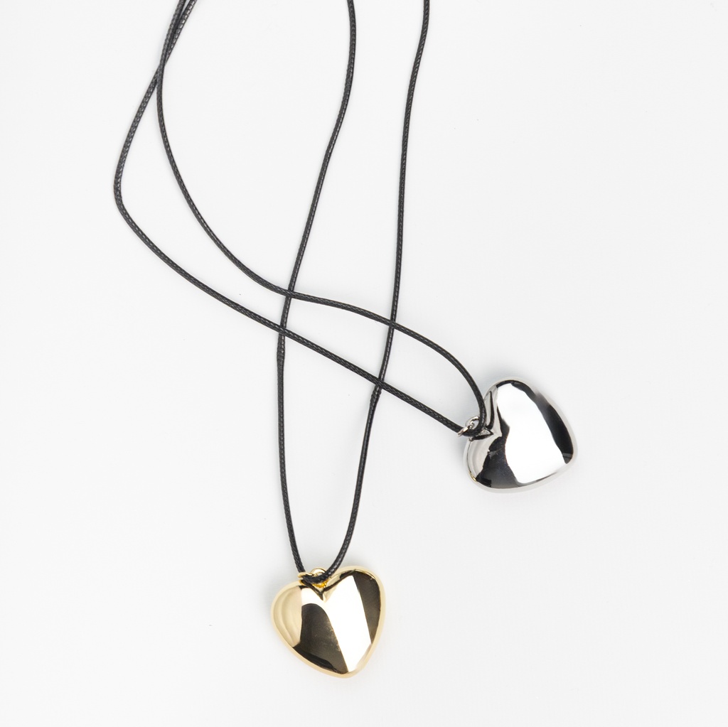 [PG-D-5340-8] COLLAR LAZO NEGRO CORAZÓN CITY GIRL