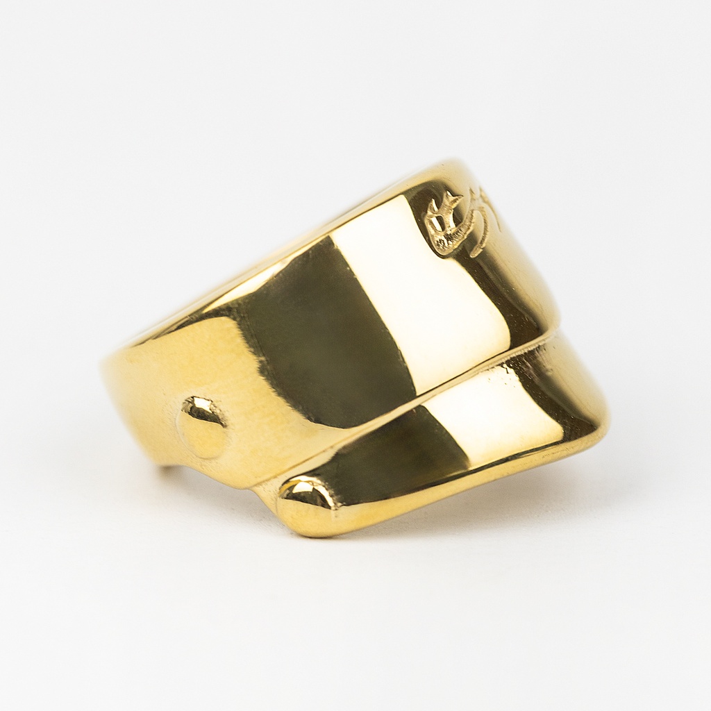 [PG-4460-2520] ANILLO DE ACERO DORADO CITY GIRL