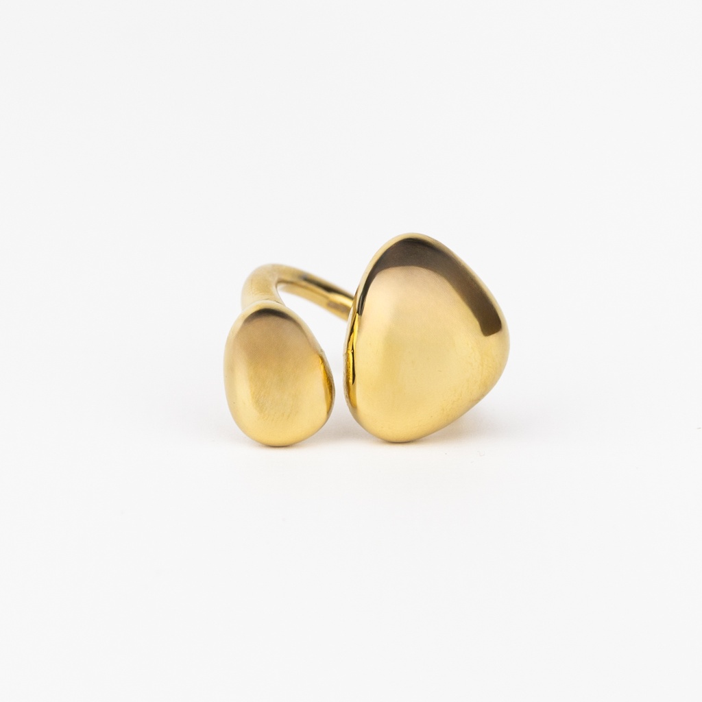 [PG-4460-2521] ANILLO DE ACERO DORADO CITY GIRL