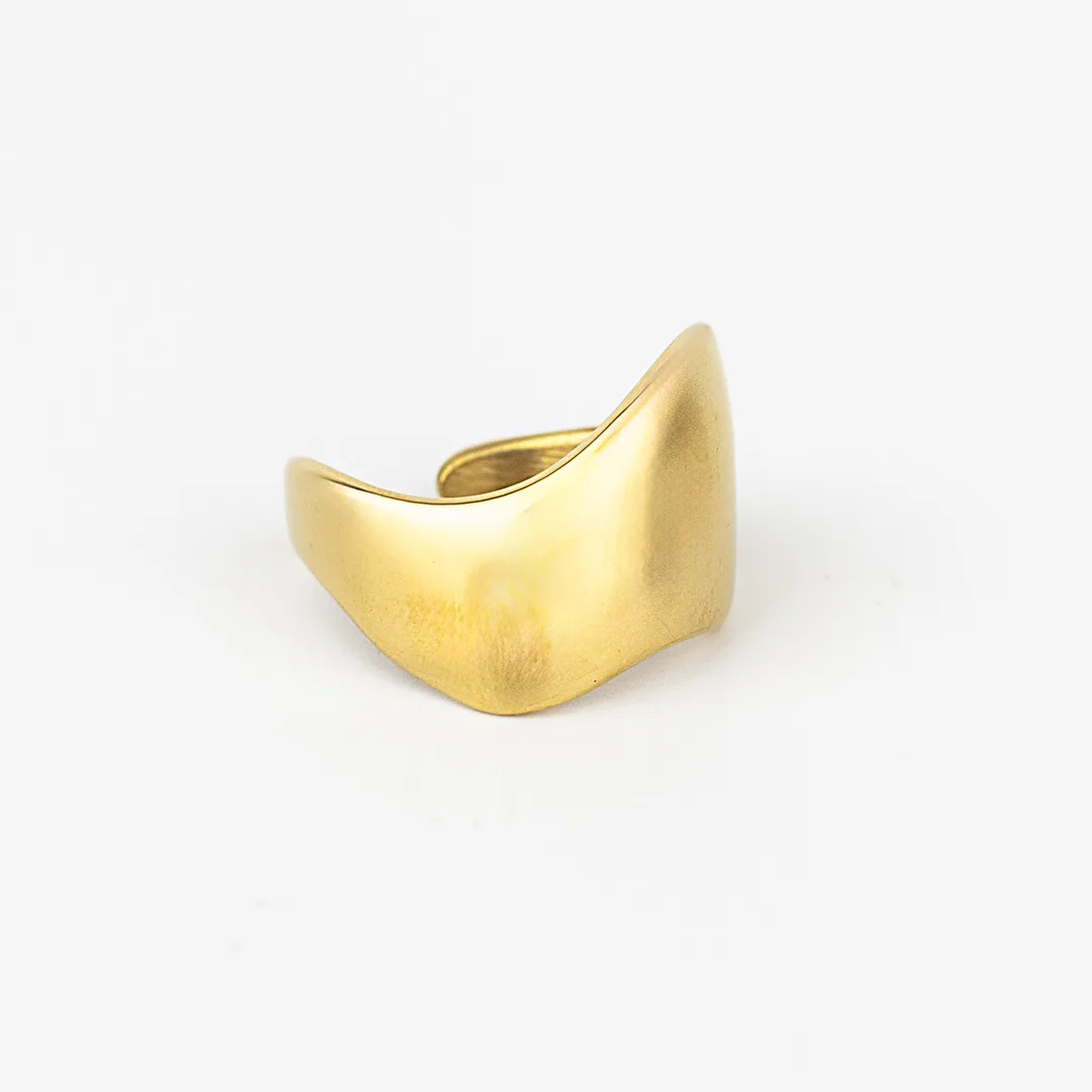 [PG-4460-2522] ANILLO DE ACERO DORADO CITY GIRL