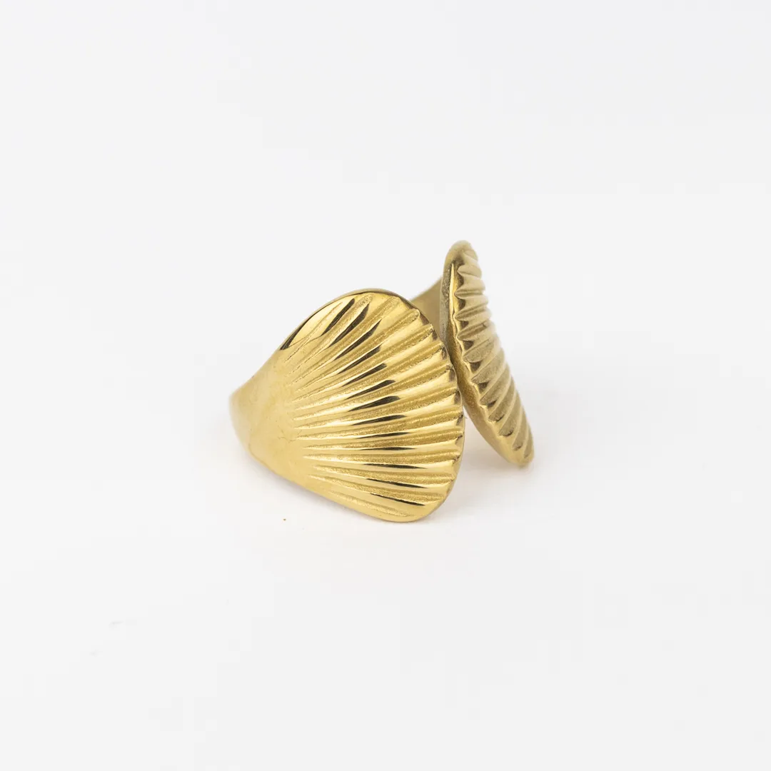 ANILLO DE ACERO DORADO CITY GIRL