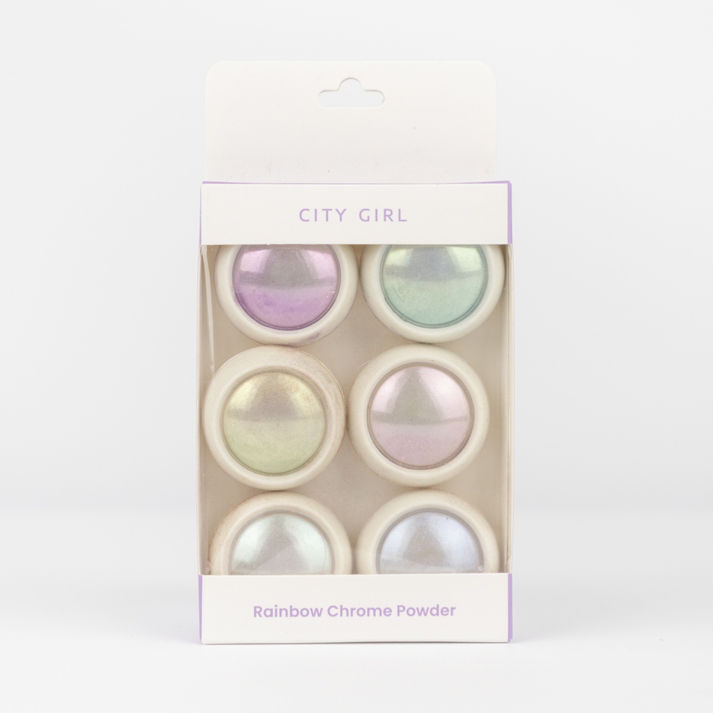 POLVO PARA UÑAS CITY GIRL – 6PCS