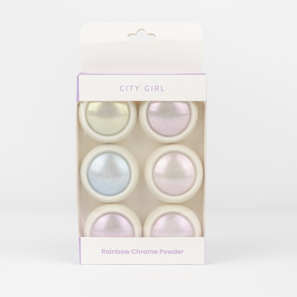 POLVO PARA UÑAS CITY GIRL – 6PCS