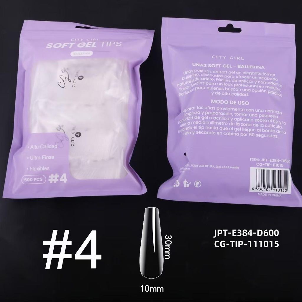 [PG-JPT-E384-D600] TIPS SOFT GEL EN BOLSA BALLERINA #4 CITY GIRL