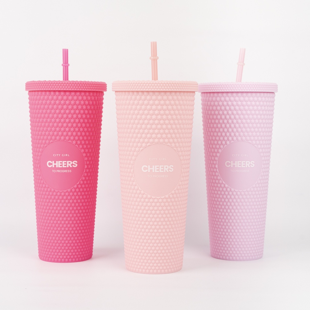 [PG-JH34736-5] VASO DE PLASTICO CHEERS TO PROGRESS CON SORBETE CITY GIRL