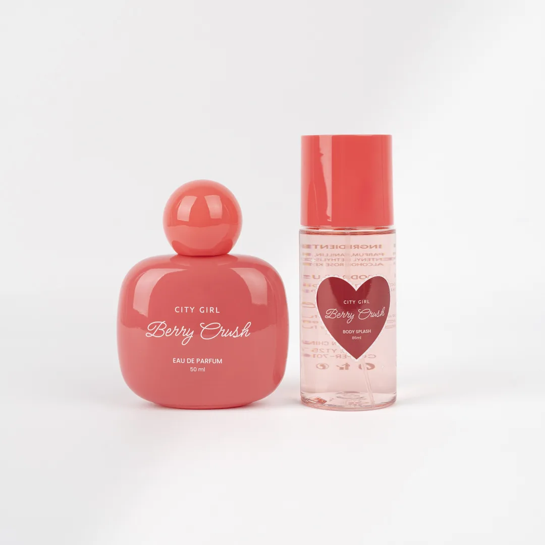 KIT DE PERFUME + BODY SPLASH BERRY CRUSH CITY GIRL – 2PCS