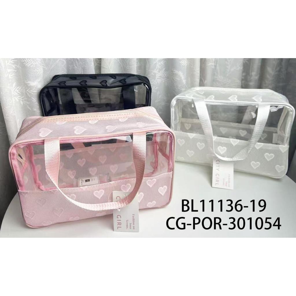 [PG-BL11136-19] PORTA COSMETICO CORAZONES CITY GIRL