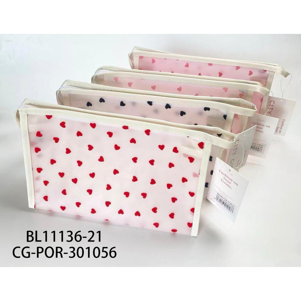 [PG-BL11136-21] PORTA COSMETICO CORAZONES CITY GIRL