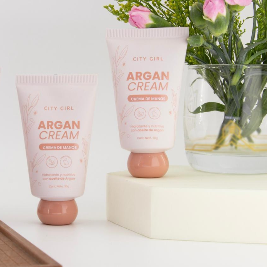 CREMA PARA MANOS CON ACEITE DE ARGAN CITY GIRL – 30GR