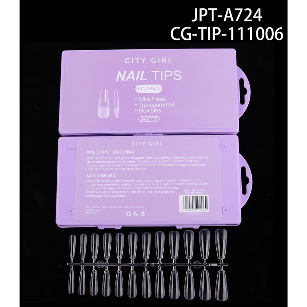 TIPS SOFT GEL BALLERINA 240PCS CITY GIRL