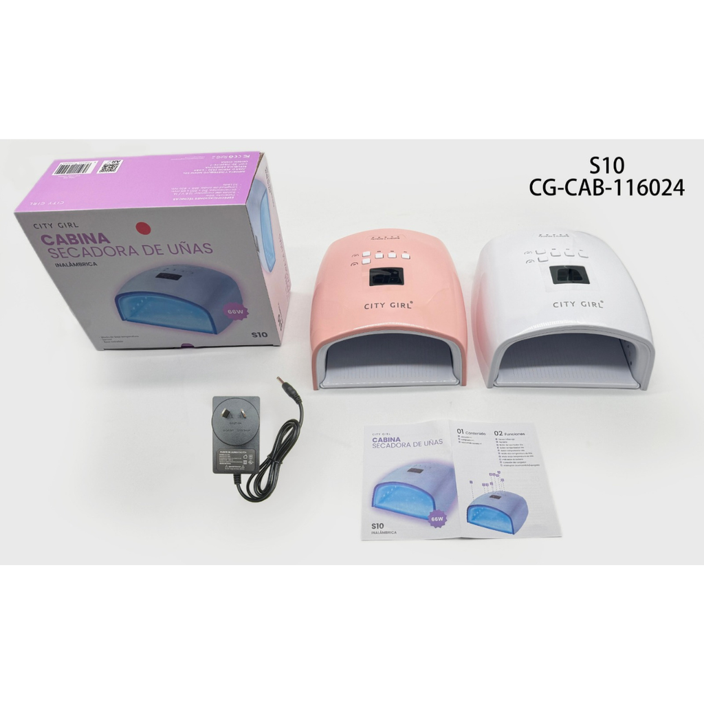 [PG-S10-C] CABINA PARA UÑAS 66W LED/UV CITY GIRL