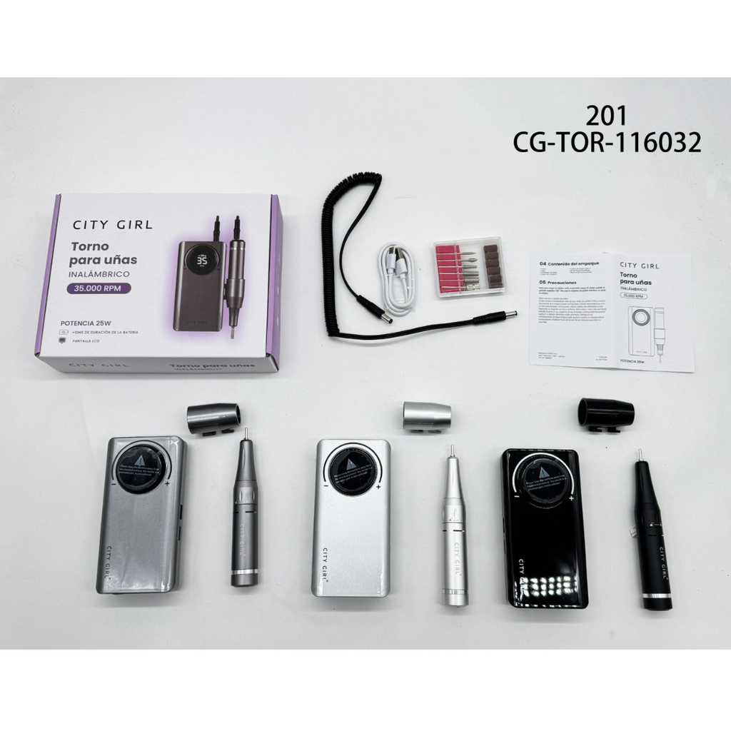 [PG-201-T] TORNO PARA UÑAS 25W  CITY GIRL