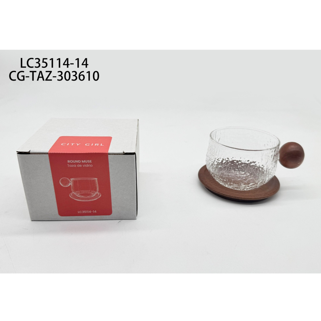 TAZA DE VIDRIO CON BASE CITY GIRL – 180ML