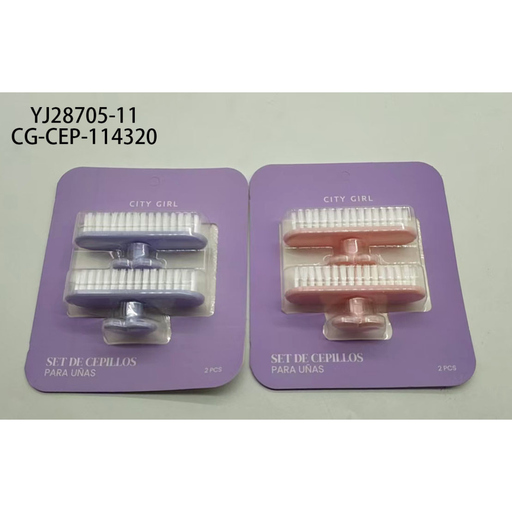 [PG-YJ28705-11] SET DE CEPILLOS PARA UÑAS CITY GIRL – 2PCS