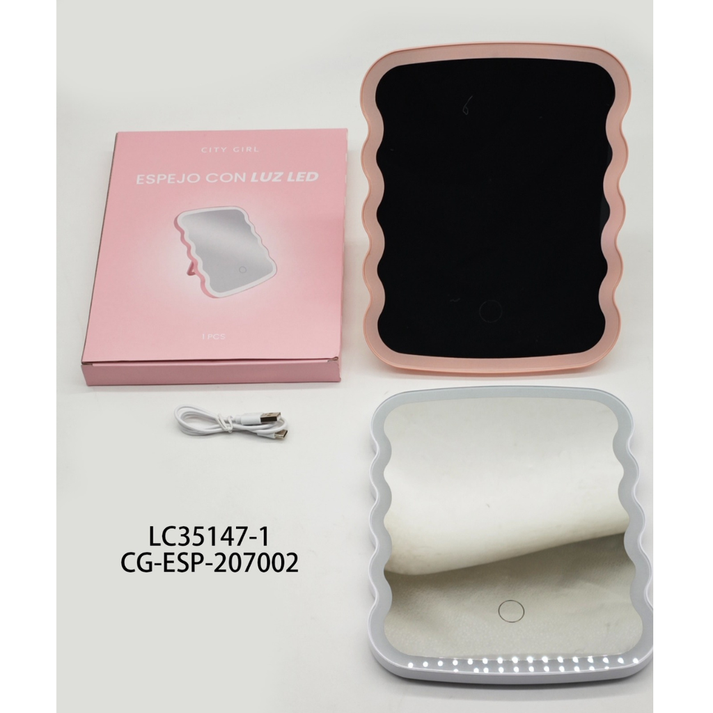 [PG-LC35147-1] ESPEJO CON LUZ LED CITY GIRL