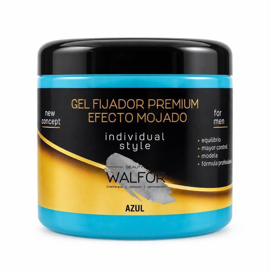 Gel fijador PREMIUM EFECTO MOJADO FOR MEN 450grs WALFOR