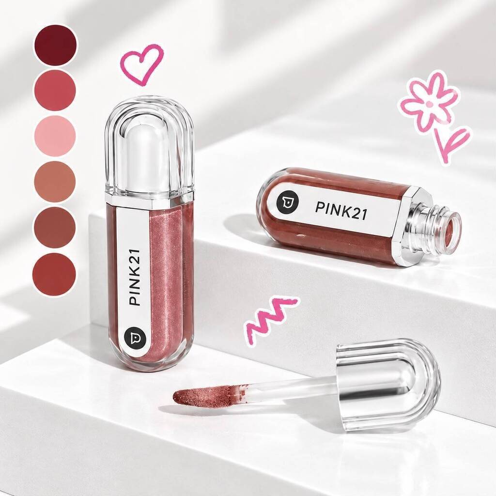 [PL-501804] Lip gloss ULTRA SHINNY PINK 21