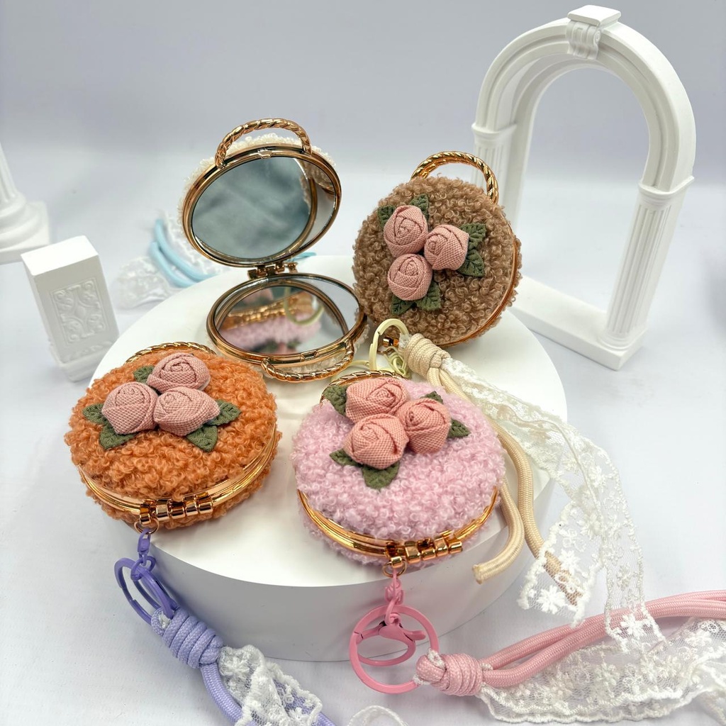 [PY-C-3214] ESPEJO DOBLE DE CARTERA LLAVERO X1U. 12P.