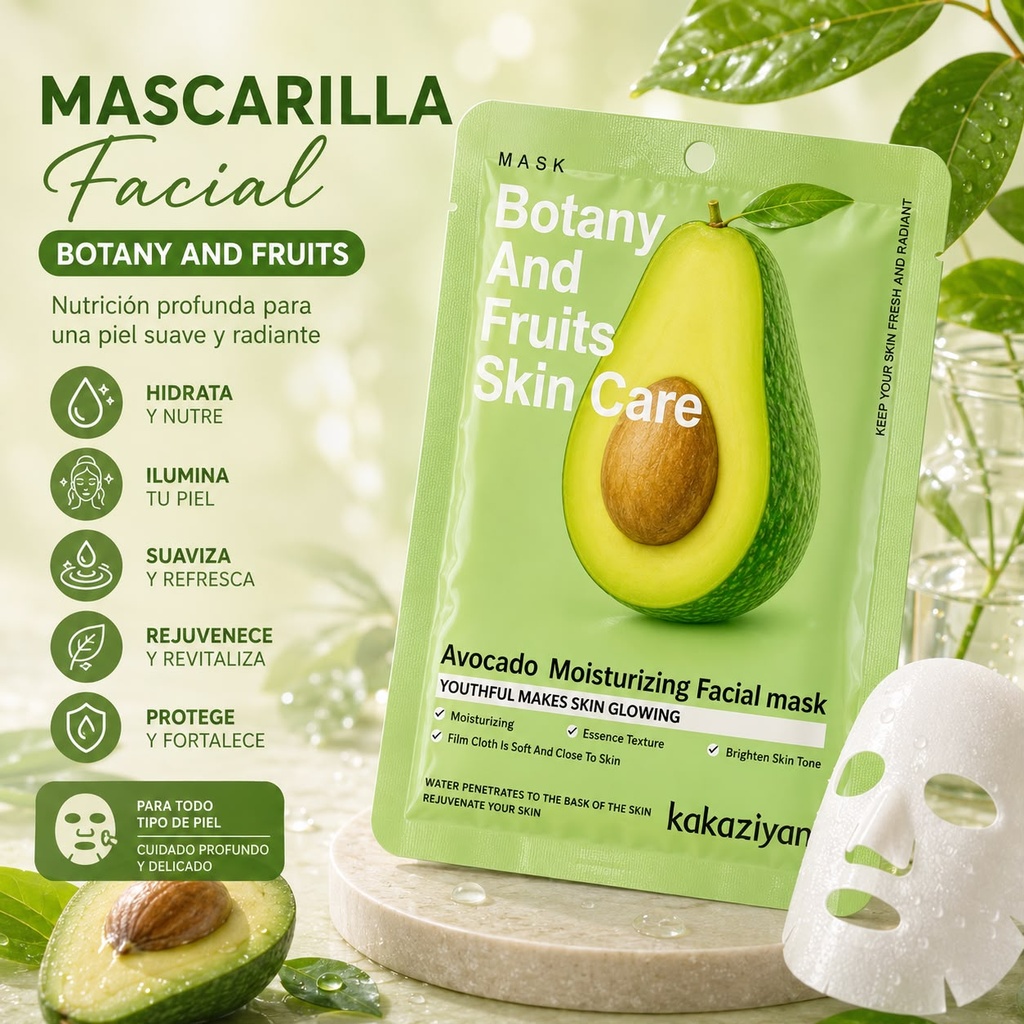 MASCARILLA FACIAL HUMECTANTE X1U.