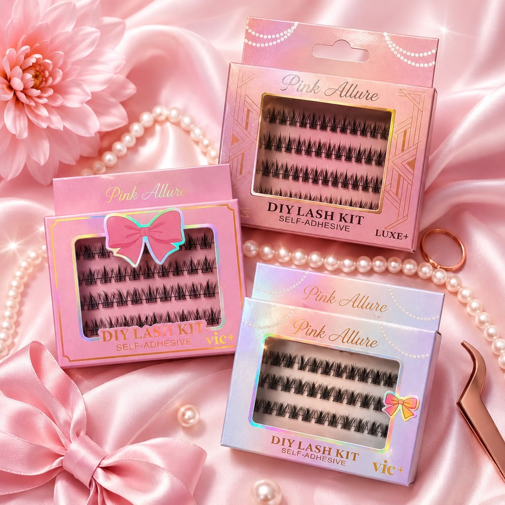 [PY-C-2858] PESTAÑAS PELO X PELO PINK ALLURE X1U. 12P.