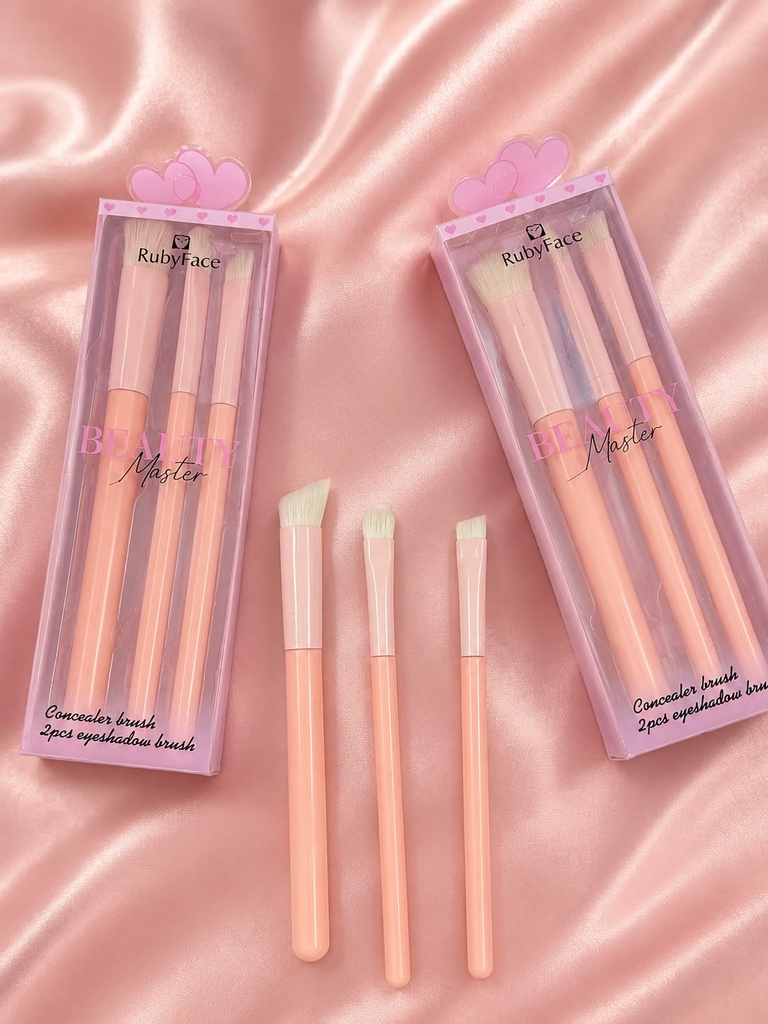 [PY-C-3145] SET BROCHA MAKE UP RUBY FACE X3PCS.