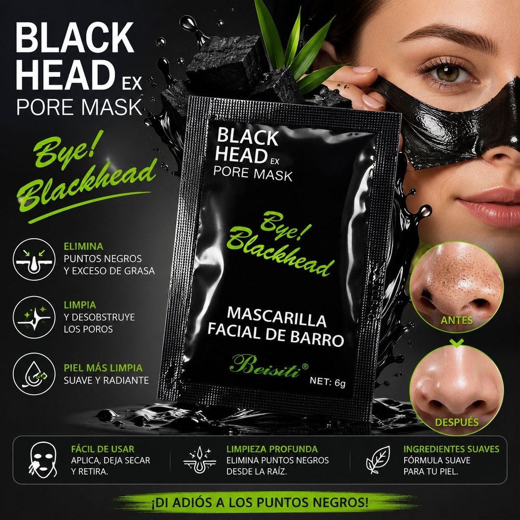 MASCARILLA PUNTOS NEGROS X1U.