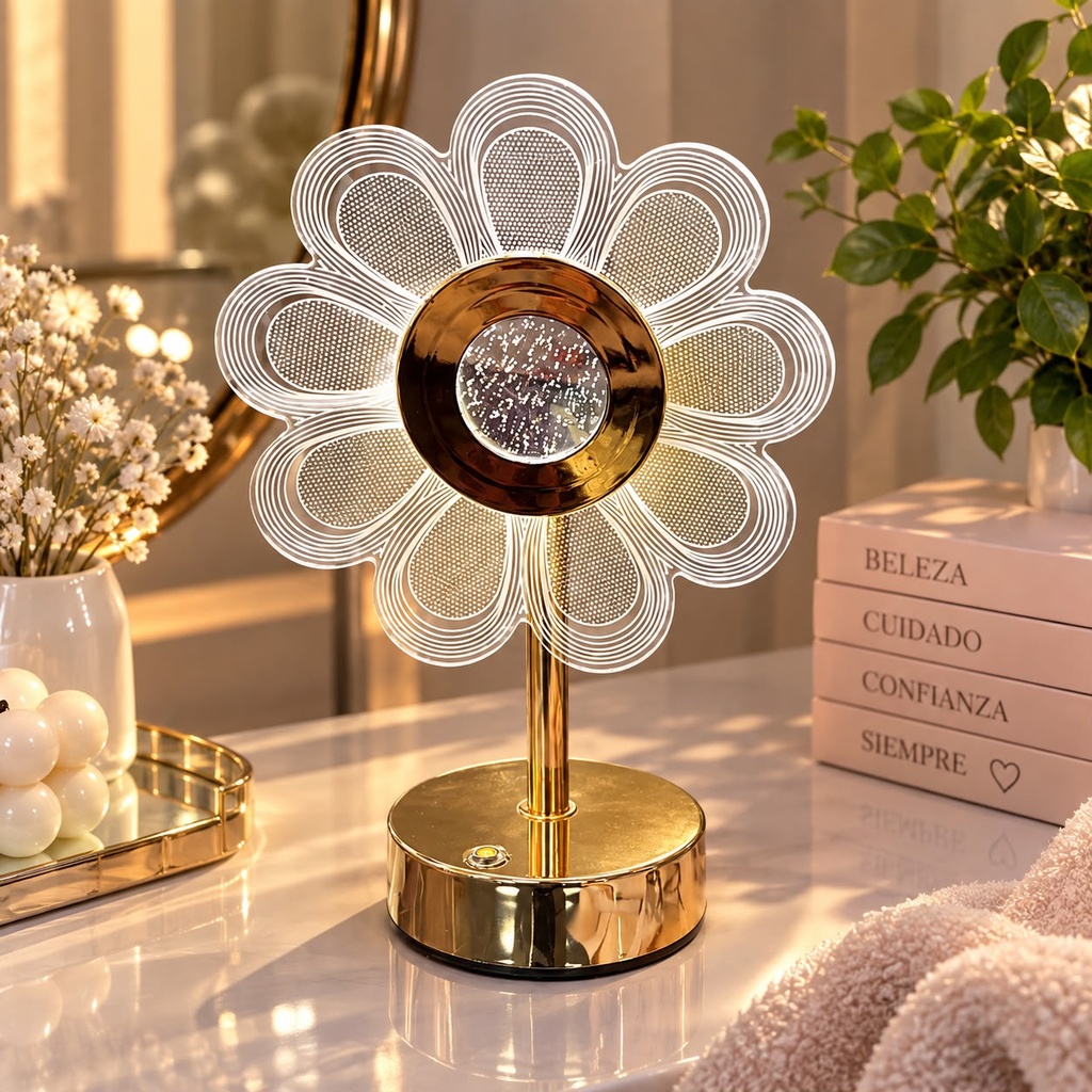 VELADOR LED FLOR X1U.